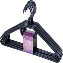 Lot de 10 cintres noirs en fil d’acier 39 cm, crochet tournant - MONDEX
