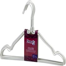 Lot de 10 cintres en fil d'acier plastifié 39 cm - MONDEX