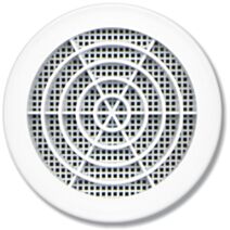 Grille PVC à clipser Ø120 blanc avec moustiquaire - AUTOGYRE