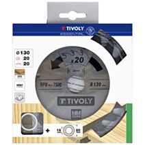Lame de scie circulaire pour bois/plâtre Ø130 mm - TIVOLY