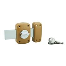 Verrou corvette bouton/cylindre 30p160 bronze - THIRARD