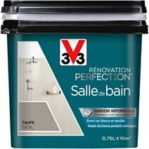 Peinture rénovation salle de bain taupe satin 0,75l - V33