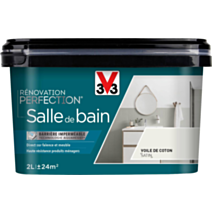 Peinture rénovation salle de bain Perfection voile de coton satin 2L - V33