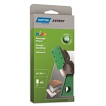 5 Patins auto-agrippants ponceuse vibrante 93x185mm Grain 80 - NORTON