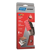 Patins ponçeuse vibrante pinces Ovales 10 trous 93x230mm Grain 120 - NORTON