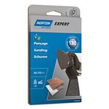 Patins anti-encrassants multi ponceuse 102x152mm Grain 120 - NORTON