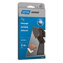 Patins anti-encrassants multi ponceuse 105x175mm Grain 120 - NORTON