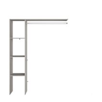 Kit combi blanc 40 cm mélaminé chêne - EKIPA