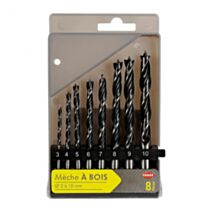Lot de 8 forets à bois noirs - COGEX