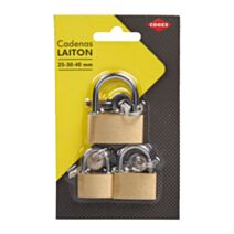 3 cadenas laiton 25x30x40mm - COGEX