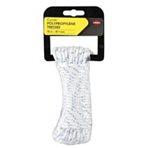 Corde polypropylène tressée Ø4mmx10m blanc - COGEX