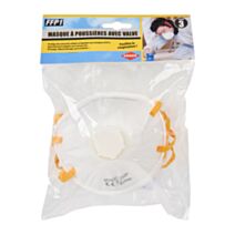 Masque à poussières avec valve FFP1 blanc - COGEX