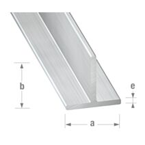 Té alu brut 20 x 20 x 1,5 mm 1m - CQFD