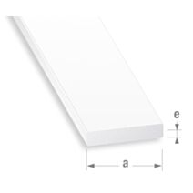 Profilé plat PVC blanc 19 x 3 mm 1m - CQFD