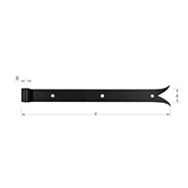 Penture bout QDC D14 x 500 mm acier noir - CQFD