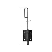 Verrou baïonnette D14 pêne 300mm noir - CQFD