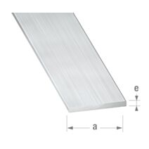 Profilé plat alu brut 50 x 2 mm 2,5m - CQFD
