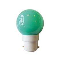 Ampoule Sphérique LED B22 230V 0.7W verte - TIBELEC