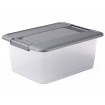 Boîte de rangement Kliker A4 12 L argent - SUNDIS