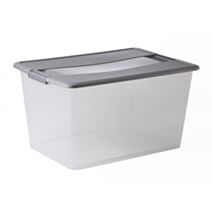 Boîte de rangement Kliker A3 48 L argent - SUNDIS