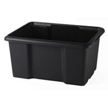 Bac de rangement en plastique 15 L noir - SUNDIS