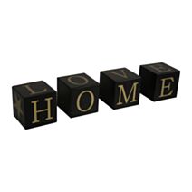 Décoration cubes Love & Home noir/doré - OSTARIA