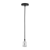 Suspension cordon électrique vintage H100 cm métal argenté - OSTARIA
