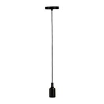 Suspension cordon électrique tissu H100 cm silicone noir - OSTARIA