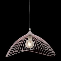 Suspension métal filaire rose doux 45,5x41,5x26cm - OSTARIA