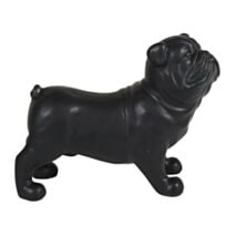 Décoration à poser Bouledogue céramique 28x11,5x21cm noir - OSTARIA
