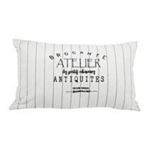 Coussin décoratif Atelier 30x50cm blanc rayé - OSTARIA