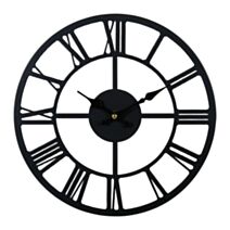 Horloge métal Uliss Ø30 cm noir - OSTARIA