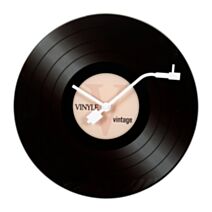 Horloge Verre Vinyle Ø30cm