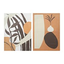 Toile imprimée Feuilles 50 x 70 cm 2 assortis - OSTARIA 
