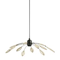 Suspension Til Ø50 cm E27 métal noir / corde naturel - OSTARIA 