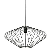Suspension ajourée en métal Rosa Ø45 x H25,5 cm noir