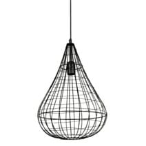 Suspension ajourée en métal Asyn Ø30 x H47 cm noir