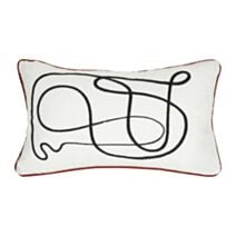 Coussin Abstrait 50 x 30 cm coton blanc - OSTARIA