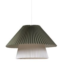 Suspension double Aurelia Ø52 cm E27 tissu vert/blanc - OSTARIA