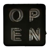 Décoration à poser LED Open métal 20 x 20 cm noir - OSTARIA