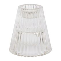 Bougeoir cône verre gris Ø5,5cm - OSTARIA