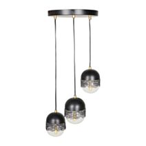 Suspension Stilla métal noir Ø28xH,110cm - OSTARIA