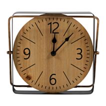 Horloge à poser Galway 22 cm bois/métal - OSTARIA