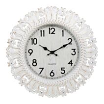 Horloge Molly antique Ø40 cm plastique blanc - OSTARIA