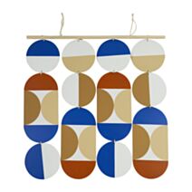 Décoration murale Sixties 60 x 60 cm bois multicolore 2 assortis - OSTARIA 