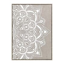 Toile encadrée Mandala 50 x 70 cm naturel - OSTARIA