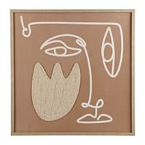 Toile encadrée Visage abstrait terracotta 60x60cm - OSTARIA