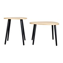 Set de 2 tables d'appoint Indus 48 x 50 x 40 cm bois - OSTARIA