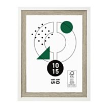 Cadre photo Cali marron/blanc 10 x 15 cm - OSTARIA
