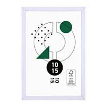 Cadre photo Marco clip blanc 10 x 15 cm PVC - OSTARIA